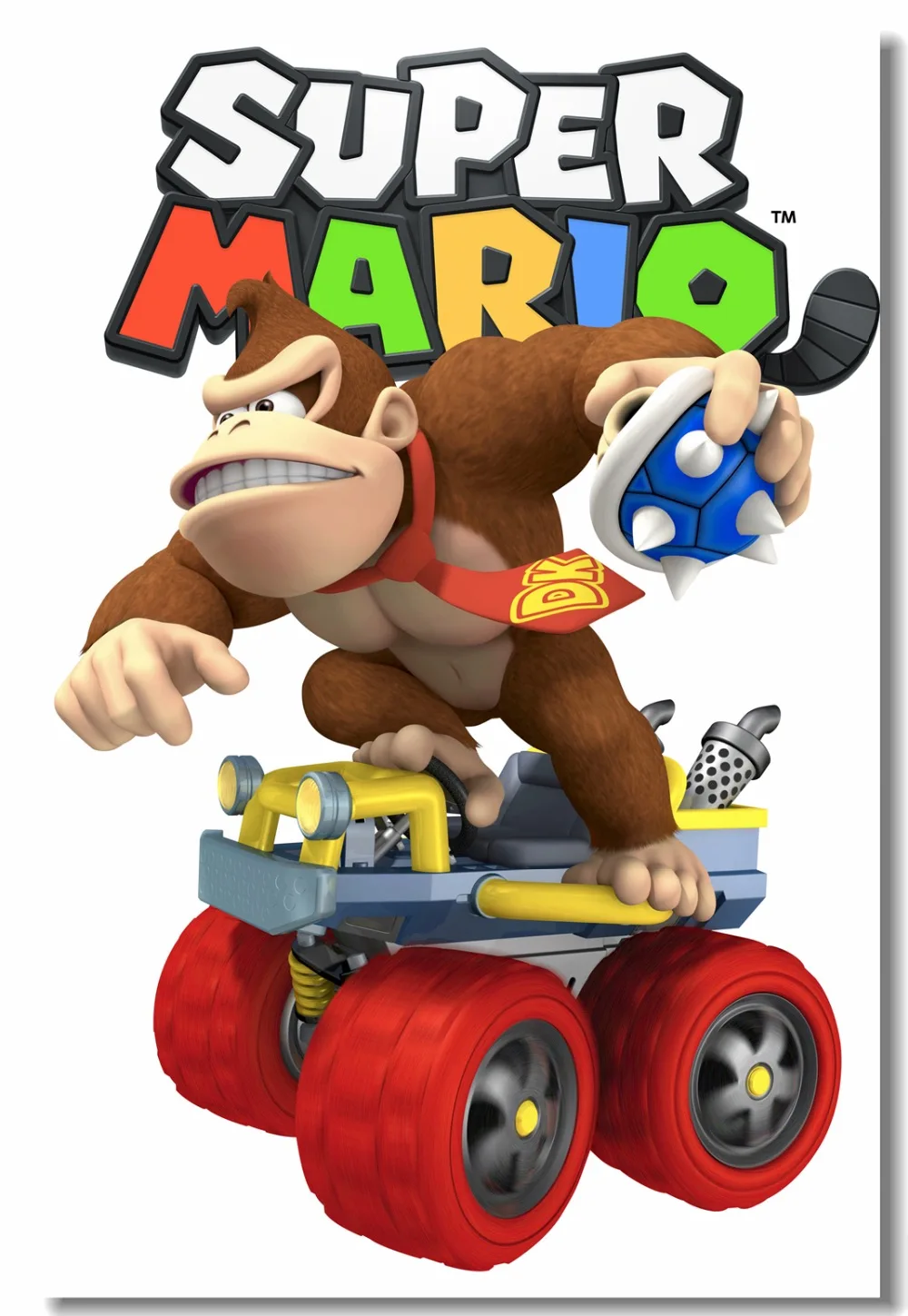 Custom Canvas Wall Decor Super Mario Kart Poster Donkey Kong Wall