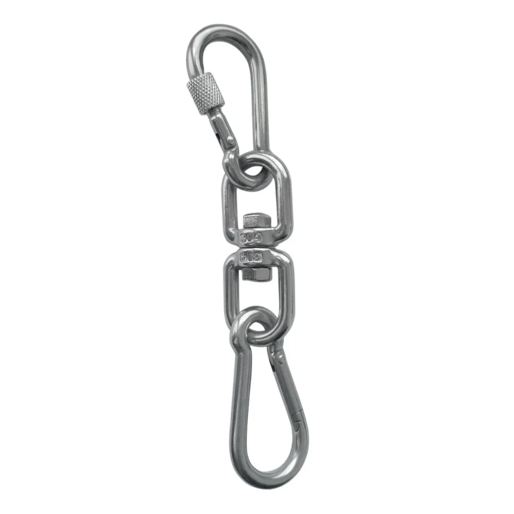 Eye to Eye Swivel Shackle Ring Connector Hardware Double Ended Swivel Hook Lependor Stainless Steel 304 Double Ended Swivel Eye Hook