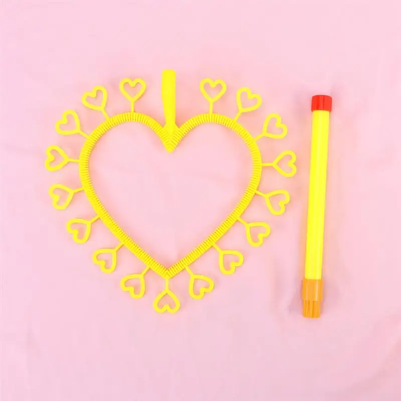 1 шт. палочка для мыльных пузырей Любовь Сердце Лето Открытый пузырьки игрушки Забавный подарок на день рождения Пузырьковые палочки вечерние блага устройство для мыльных пузырей для детей