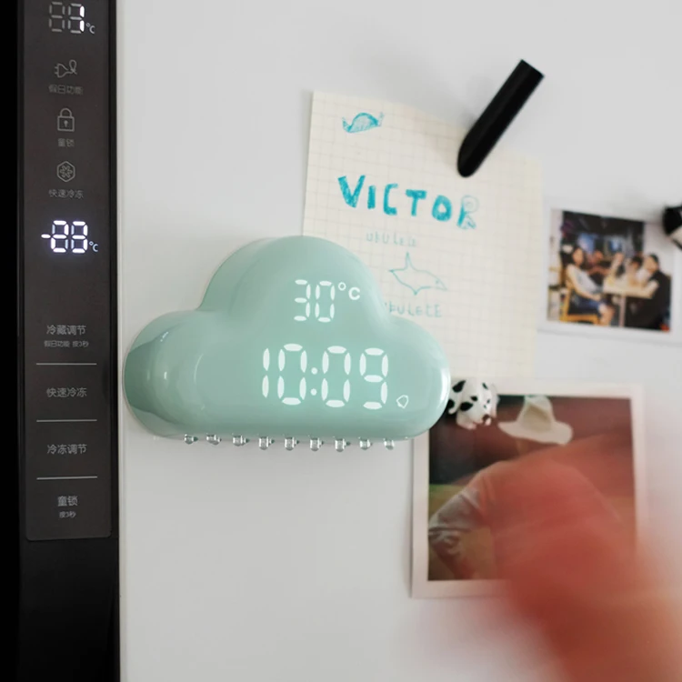 Original Muid Rain Cloud Alarm Clock With Time,temperature Usb