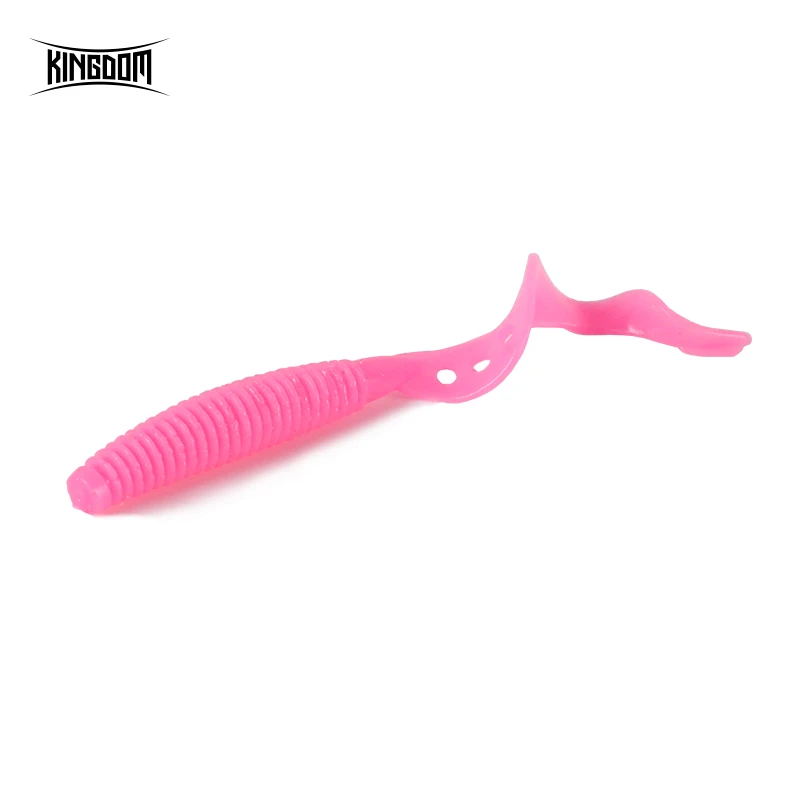

Kingdom Twister Curly Tail Grubs Soft Plastic Fishing Lure Soft Bait Saltwater Walleye Trout 3.2 Inch 12pcs/bag Model 8851
