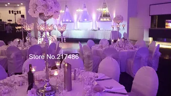 

wedding table iron stand glass crystal bead centerpieces