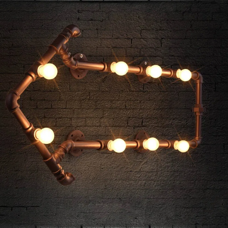 

Free Shopping Vintage Loft Water Pipe Wall Lamp E27 Bar Restaurant Industrial lights Fixture Lighting luminaire sconce steampunk