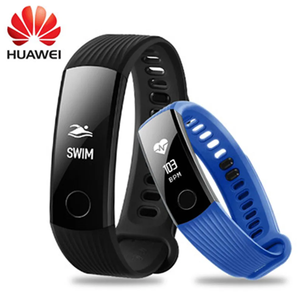 

Original Huawei Honor Band 3 Smart Wristband Swimmable Heart Rate Monitor 0.91''OLED Screen Touchpad 5ATM Push Message In Stock