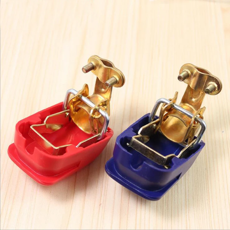 

G1 Pair of 12V Quick Release Battery Clamps Terminals Leisure Marine Positive & Negative