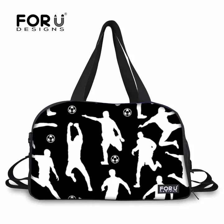 FORUDESIGNS/Для мужчин s спортивные сумки с футбольным принтом Для мужчин женских сумок большой Ёмкость спортивная сумка независимые туфли хранения сумки через плечо сумки из натуральной кожи - Цвет: YQ1230T
