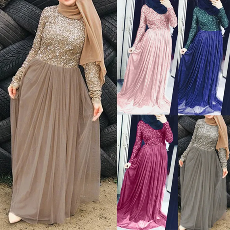 

High Quality Elegant Muslim Evening Maxi Dress Cape Slim Muslim Party Dresses