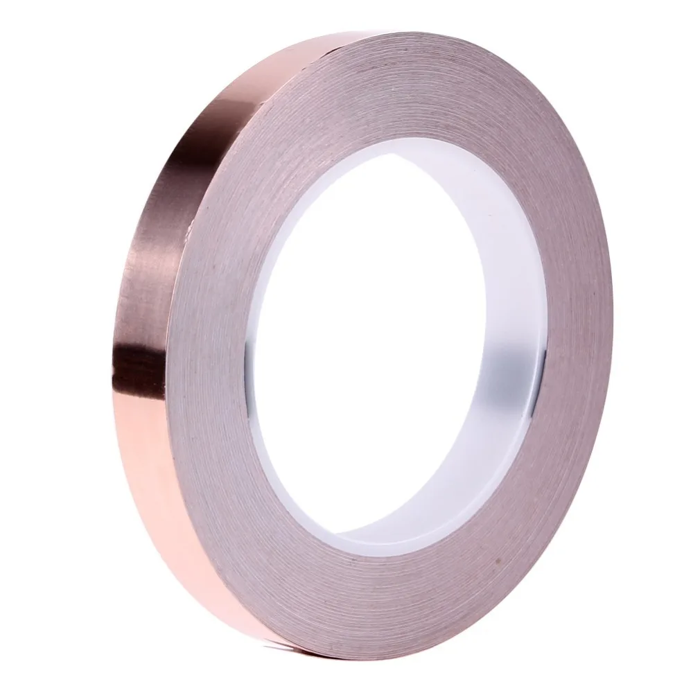 30 Meters Single Side Conductive Copper Foil Tape Strip Adhesive EMI Shielding Heat Resist Tape 5mm 6mm 8mm 10mm