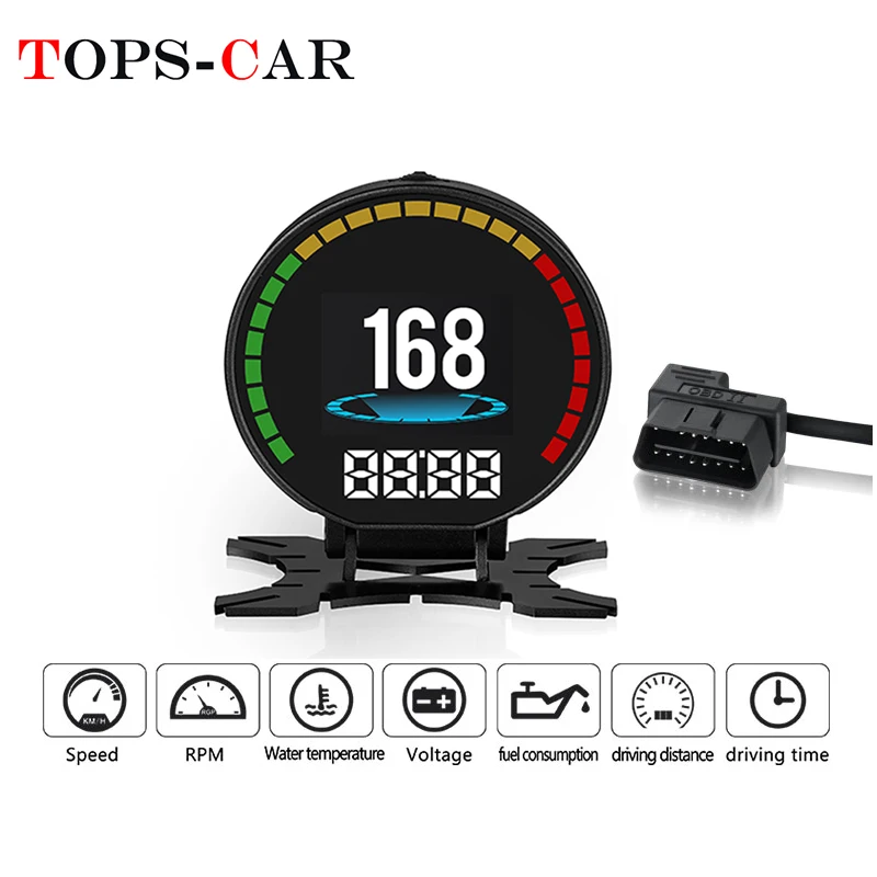 

GEYIREN 2018 New Arrival OBD2 Car Trip Computer P15 Auto Diagnostic Fault Code Tool OBD Digital Speed RPM Meter Gauge