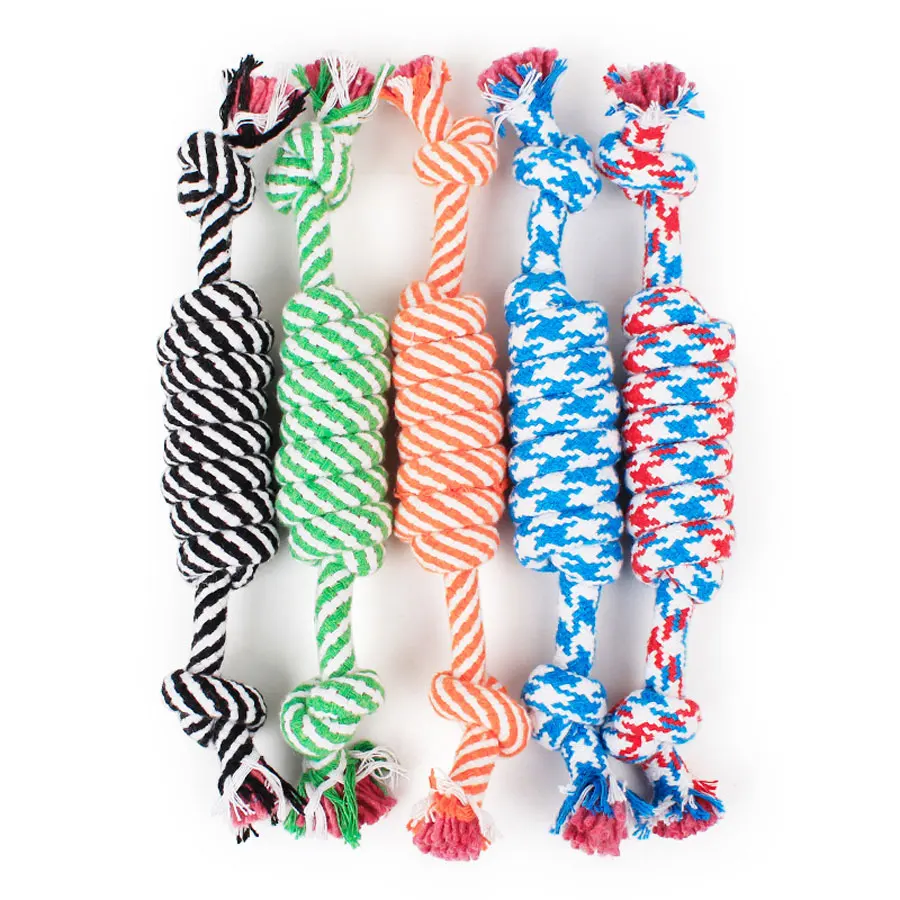 

27cm Funny Puppy Training Durable Bone Rope Toys Puppy Braided Cotton Rope Toy Trumpet Chew Knot Toy Pet Supplies