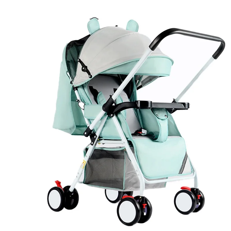 

Kidlove New Portable Folding Outdoor Double Way Lying Sitting Stroller with 4 Wheels for Travel Kids Infant Baby Stroller