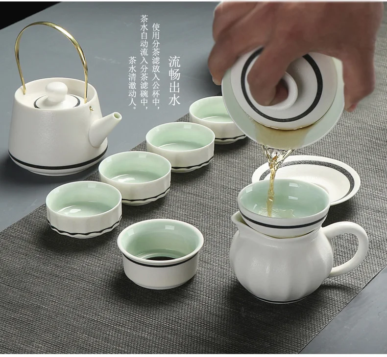Крышка чайника чаша Gaiwan чайная чашка чайная мойка чайная церемония для дома Белоснежка Celadon керамическая полный набор чайный набор кунг-фу