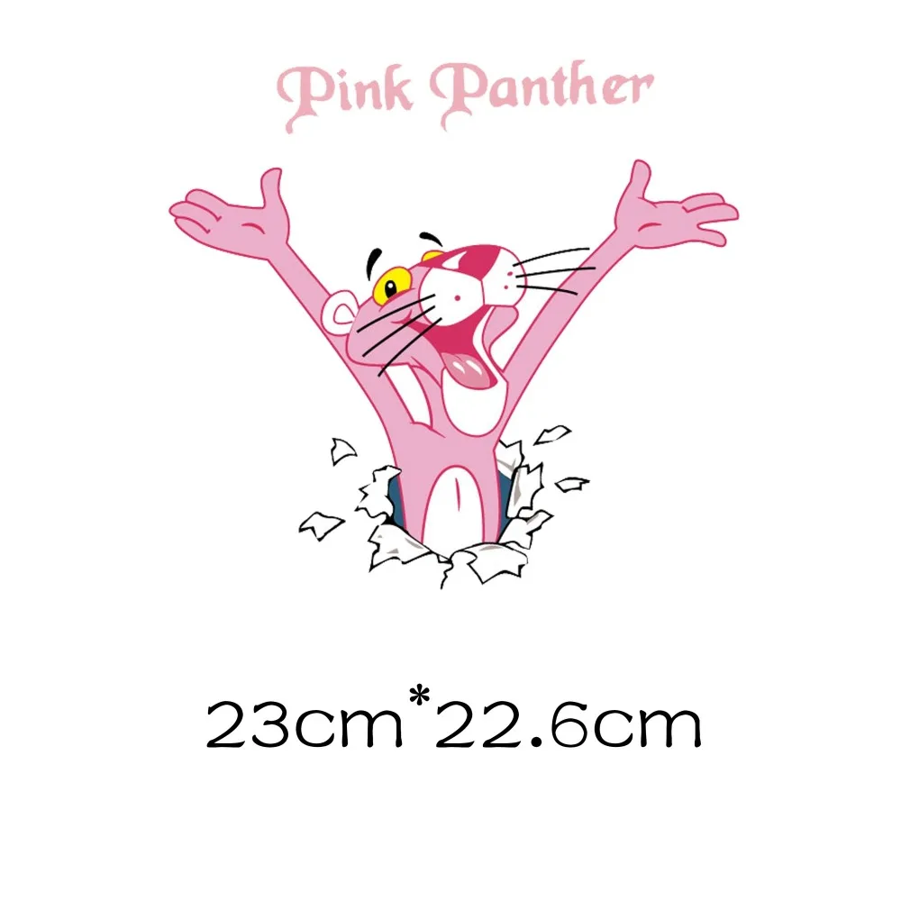 Железные нашивки для одежды Розовая пантера полоски на одежде наклейки применение одного термочувствительного патч аппликация полоса