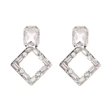 Jujia 5 видов цветов женщин заявление кристалл стад Серьги для Женская мода серьги Заводская цена; женские подарок