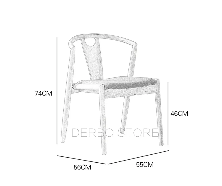 Современный Дизайн Модный популярный твердый ясень деревянная мебель для столовой стул, лофт Классический Дизайн Деревянный Досуг кабинет компьютерный стул