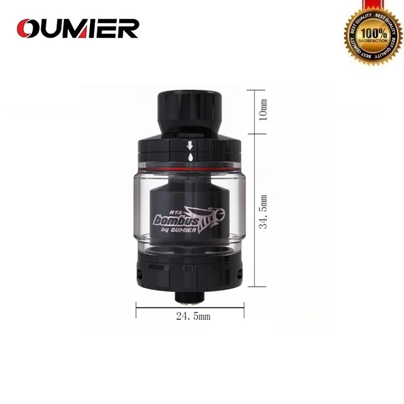Атомайзер для электронных сигарет оригинал OUMIER BOMBUS RTA Vape Tank 510 наполнитель сверху