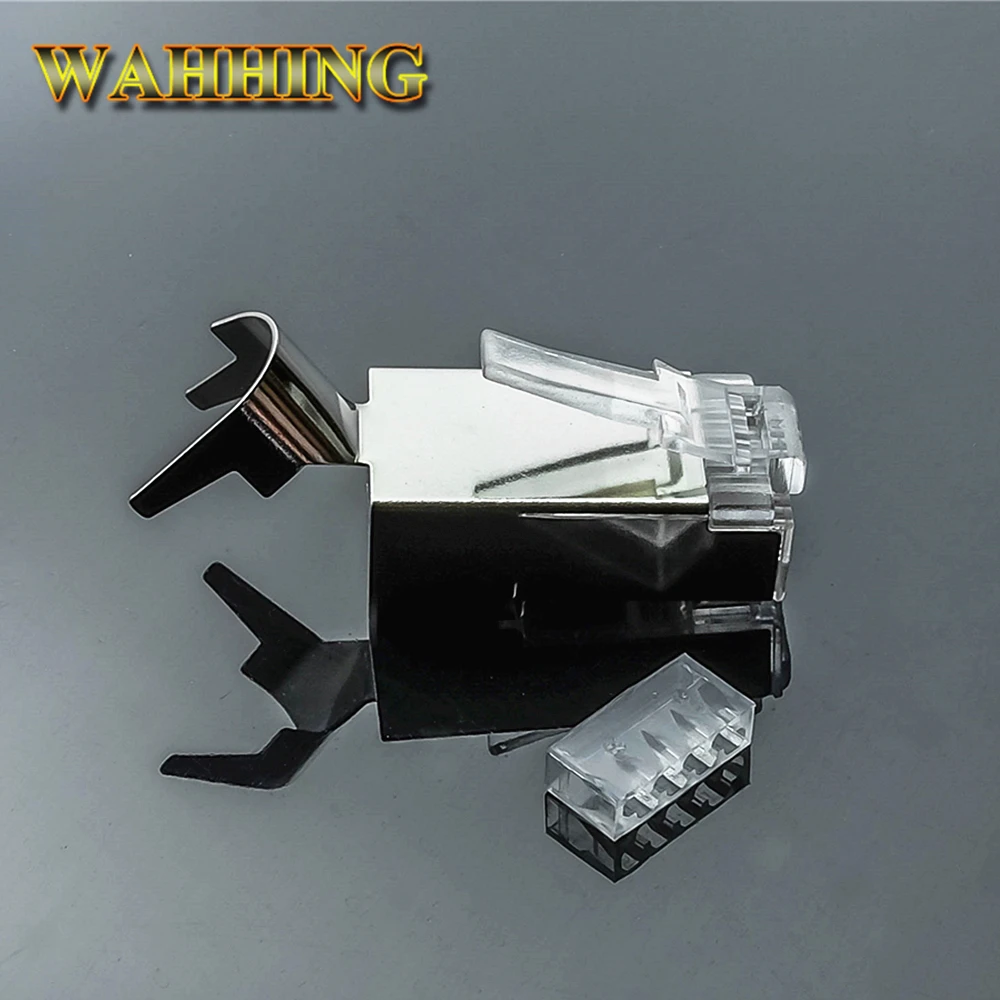 10/50/100x RJ45 Connector Cat6a Cat7 Shielded Network Connector RJ45 Plug 8p8c Terminal Split type for FTP Ethernet Cable HY1530