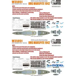 1/350 warspite 1942 деревянная палуба с труба 05325 сборки модели игрушки