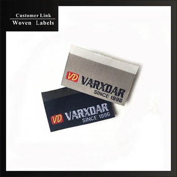 

custom woven labels brand underwear woven label personalized custom satin care label for shoes small label middle fold