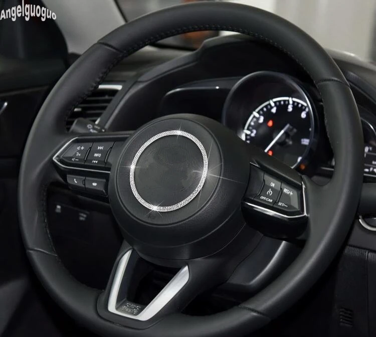 4 цвета для Mazda Axela CX-4 CX-5 3 8 9 ATENZA-20 аксессуары для автомобиля рулевое колесо центральный кольцо логотип украшение крышка Стайлинг