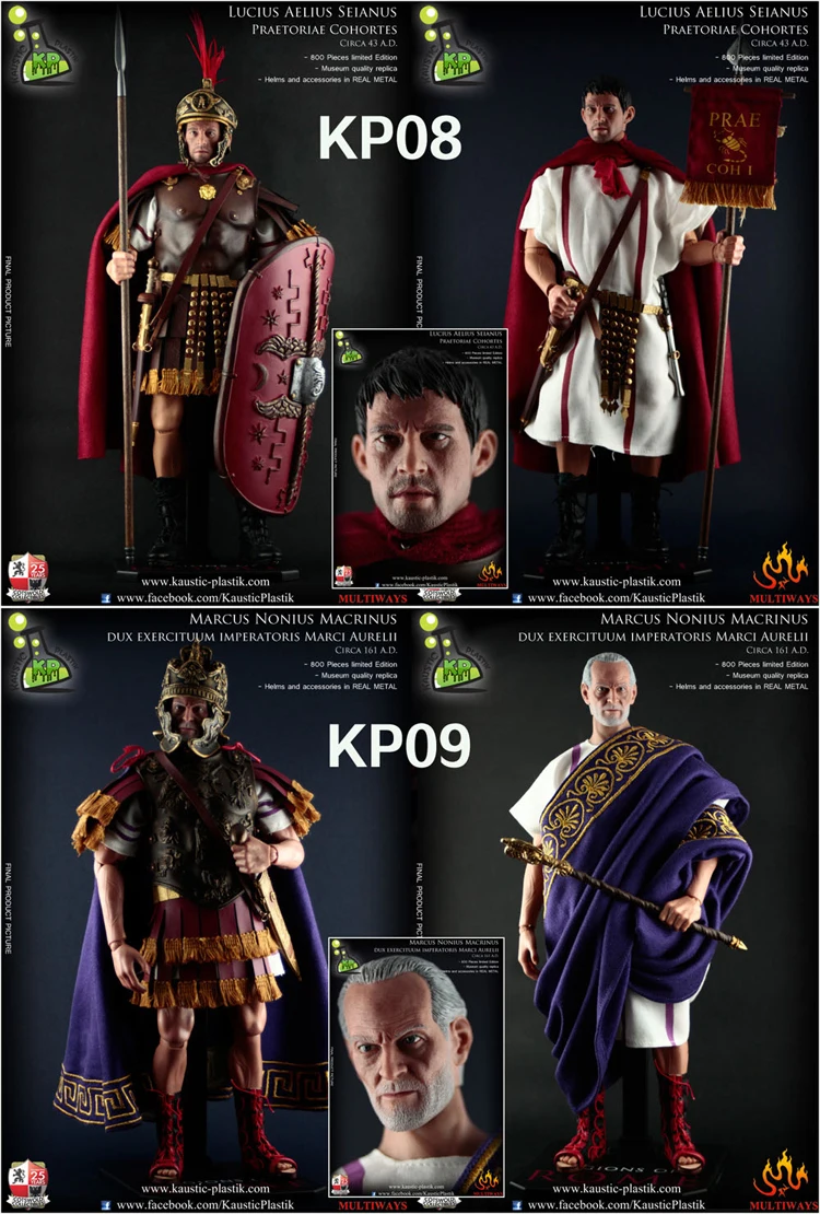 

KAUSTIC PLASTIK 1/6 KP08/KP089 Ancient Rome Praetorian Guard Action Figure Dolls with Accessories  Weapon Collectible Gift Model