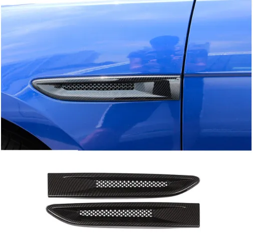 Углеродное волокно стиль автомобиля боковое крыло крышка отделка 3D наклейка для Jaguar XE F-Pace XF/XFL- автомобильные аксессуары 2 шт./компл