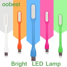 oobest Silica Gel Multicolor Mini Book light Reading Lamp USB LED Light Computer Lamp for Notebook PC Laptop Reading Night