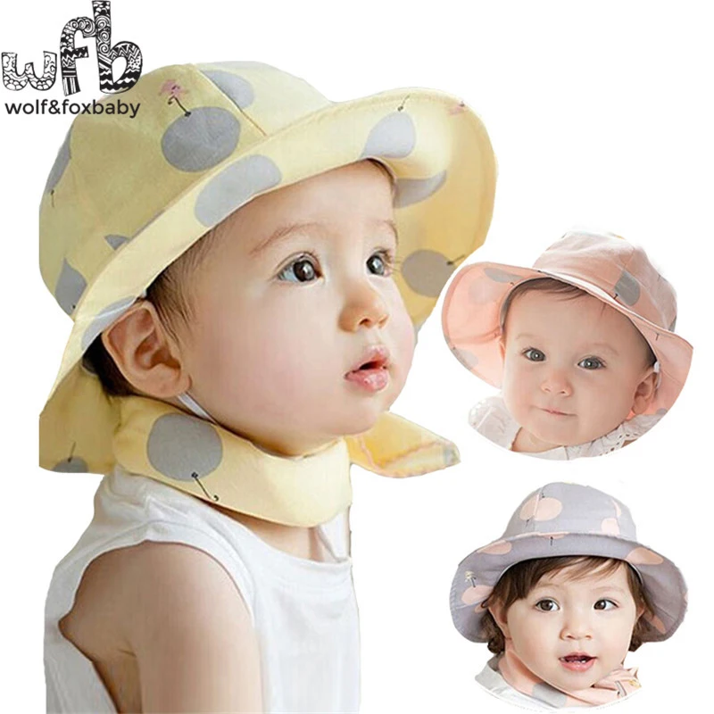 

Retail 6-48 Months Visor 50CM caps fisherman hat touca baby children infant head beanies bebes kids spring summer fall