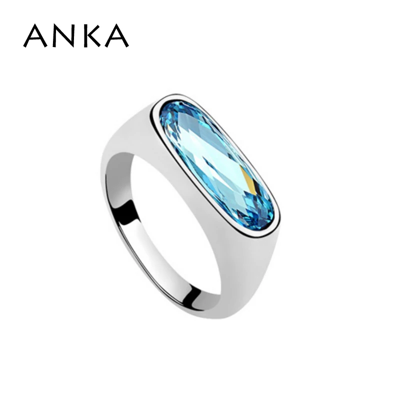 

ANKA New Arrival Trendy Bezel Setting Crystal Rings For Women Crystals from Austria Rhodium Plated Women Finger Ring #93028