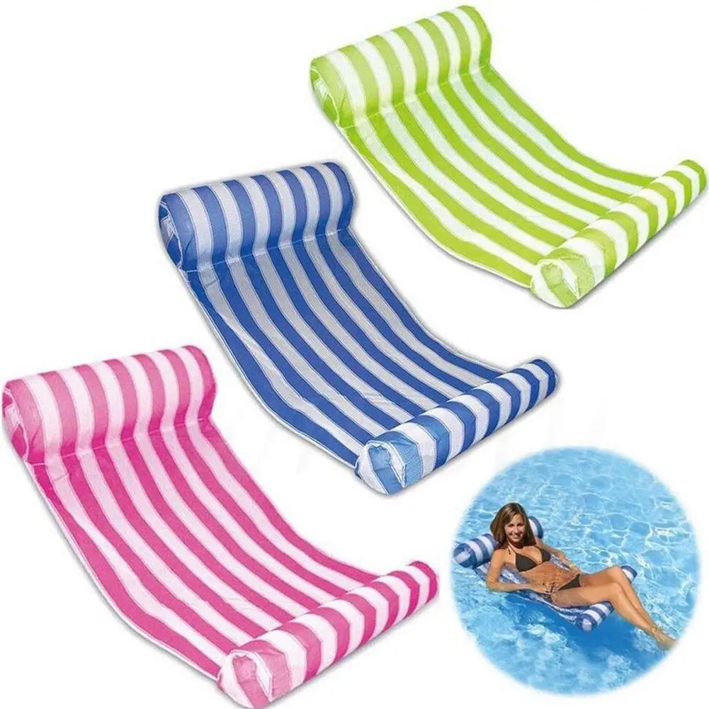 Inflatable Floating Row Water Hammock Creative Chair Shaped Air Sofa Bed Recliner for Beach Swimming Pool Seaside Gift zk30 | Игрушки и