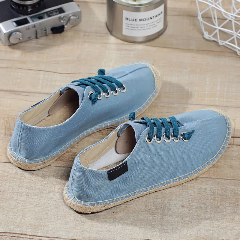 Peking Spring Summer Boats Shoes Hemp Canvas Sneakers Lace Up Breathable Men's Flats Espadrilles Fashion Casual Driving Shoes Peking Spring Summer Boats Shoes Hemp Canvas Sneakers Lace Up Breathable Men's Flats Espadrilles Fashion Casual Driving Shoes