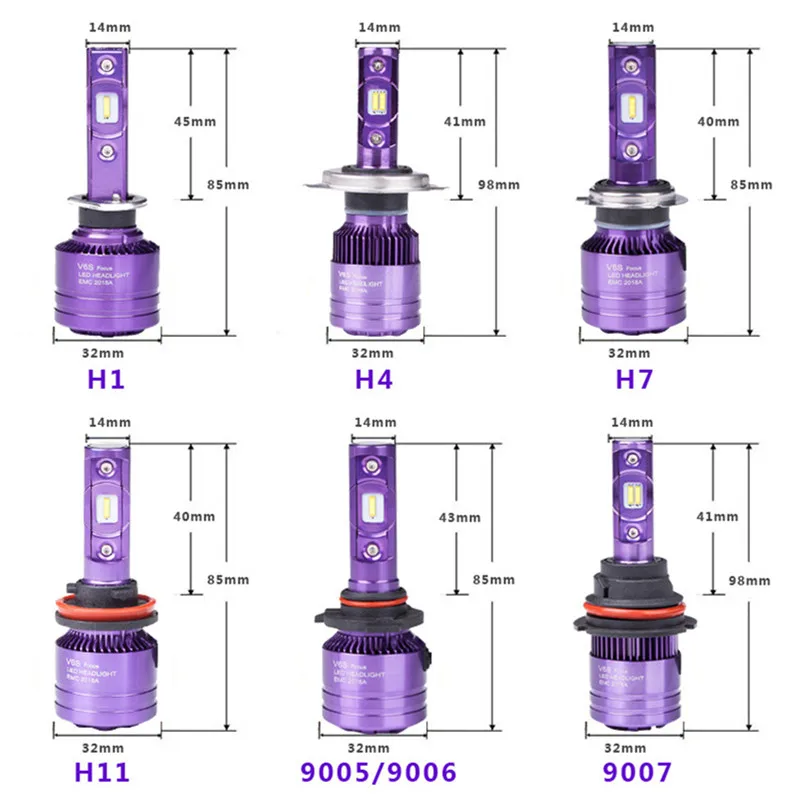 OKEEN V6S H4 светодио дный фар автомобиля CSP H1 H3 H4 H7 H11 H13 9004 9005/HB3 9006/HB4 9007 Turbo 9600lm 90 Вт авто лампы налобный фонарь