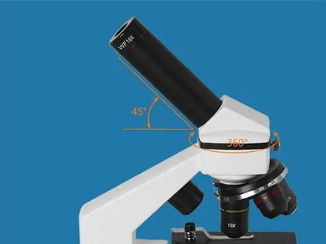 AOMEKIE Профессиональный Биологический микроскоп 64X-640X студент Монокуляр микроскоп