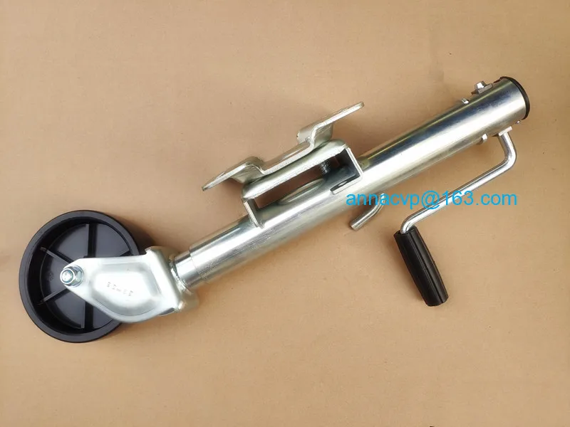 trailer jockey wheel 1000lbs side-swing steel 6 inch poly wheel  (3)