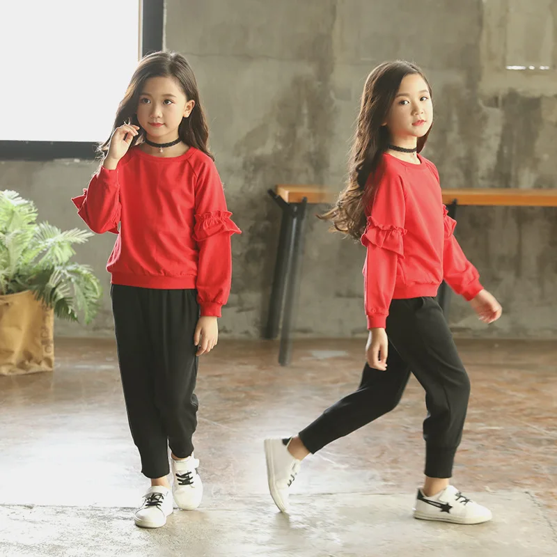 

Girl Chindlren's Clothing set 2Piece Fashion Hoodies and Pant Clothing suit