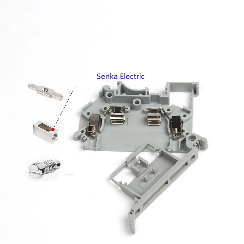 10pcs UK5-HESI UK5RD DIN Rail 4mm2 Screw Fuse Holder Base and Fuse Terminal Blocks Connector UK Accessories