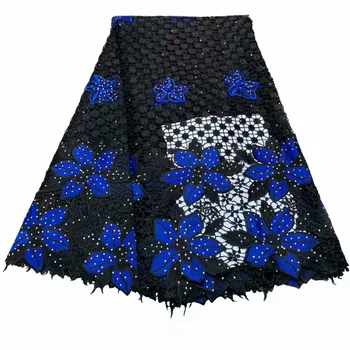 

Cassiel Nigerian lace fabric high quality latest African cord Lace Stones lace Fabric For Nigerian Wedding Dresses