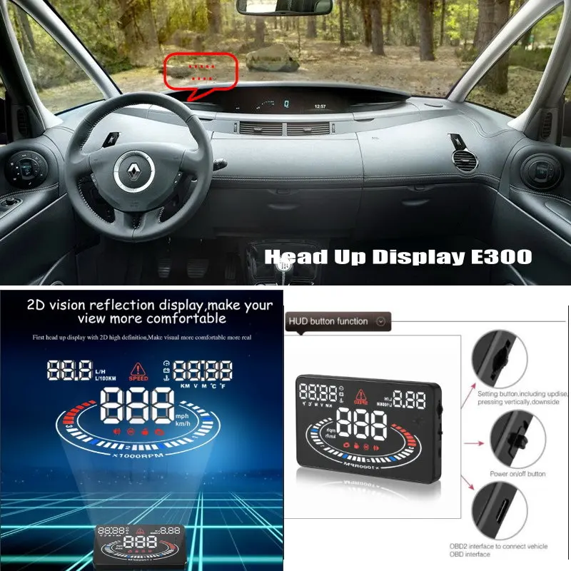 

Liislee For Renault Espace 4 IV - Car HUD Head Up Display - Reflect Related data on windshield offering a safer driving