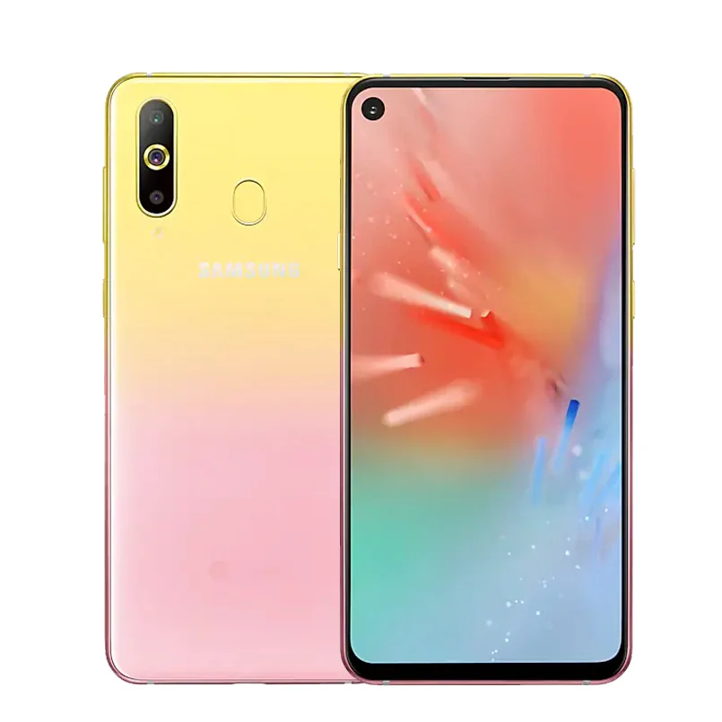 Samsung Galaxy A8s смартфон 6,4 дюймов FHD Snapdragon 710 Otca core 6/8 ГБ 128 Три задних камеры 3400 мАч NFC Android сотовый телефон - Цвет: Mango