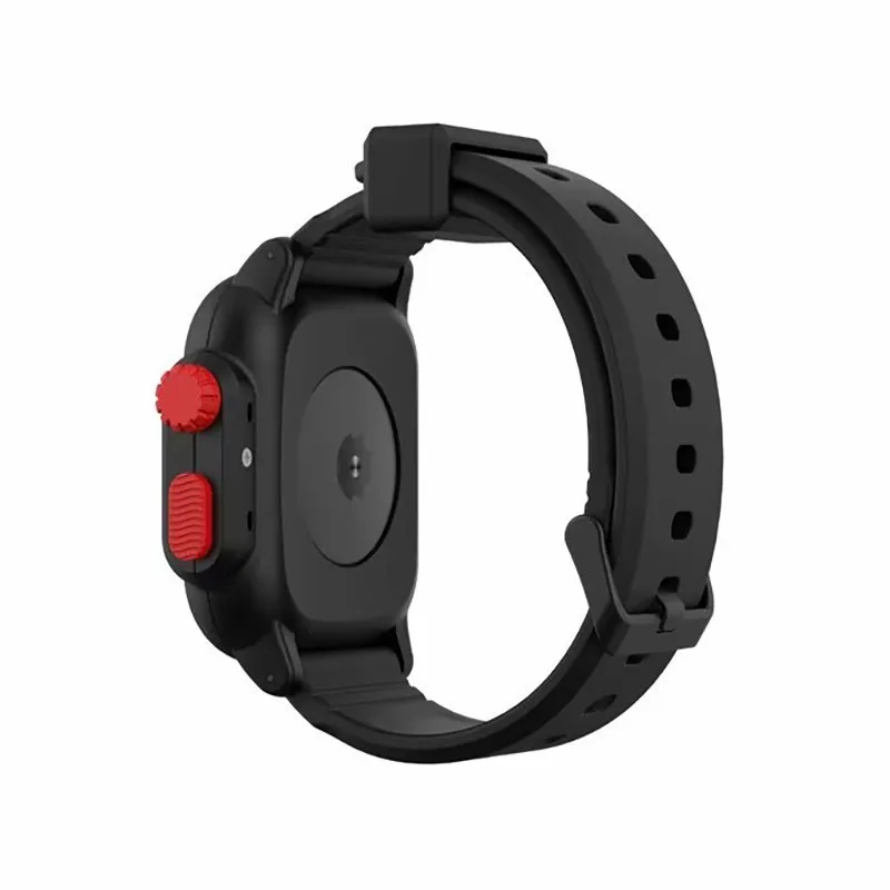 Водонепроницаемый чехол для Apple Watch band 4 iwatch band 42 мм силиконовый ремешок 44 мм 40 мм pulseira браслет умные часы аксессуары петля - Цвет ремешка: 02 Black RedBUT