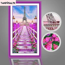 Специальная форма 5D diy Алмазная вышивка крестиком Алмазная вышивка Пейзаж Париж Эйфелева башня Алмазная мозаика Свадебный декор
