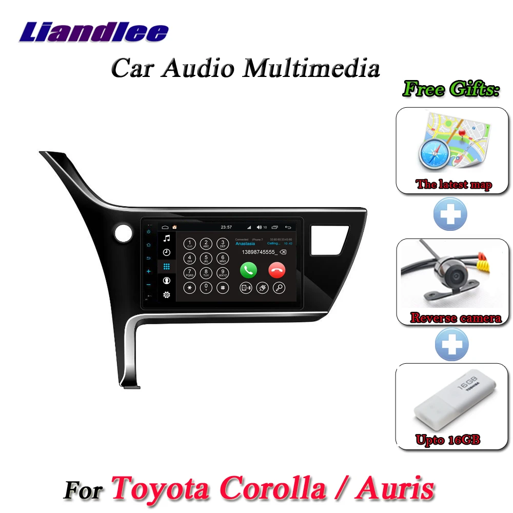 Cheap Liandlee For Toyota Corolla / Auris 2018 Stereo Car Radio Camera FM Wifi BT GPS Map Navi Navigation Android System NO DVD Player 1