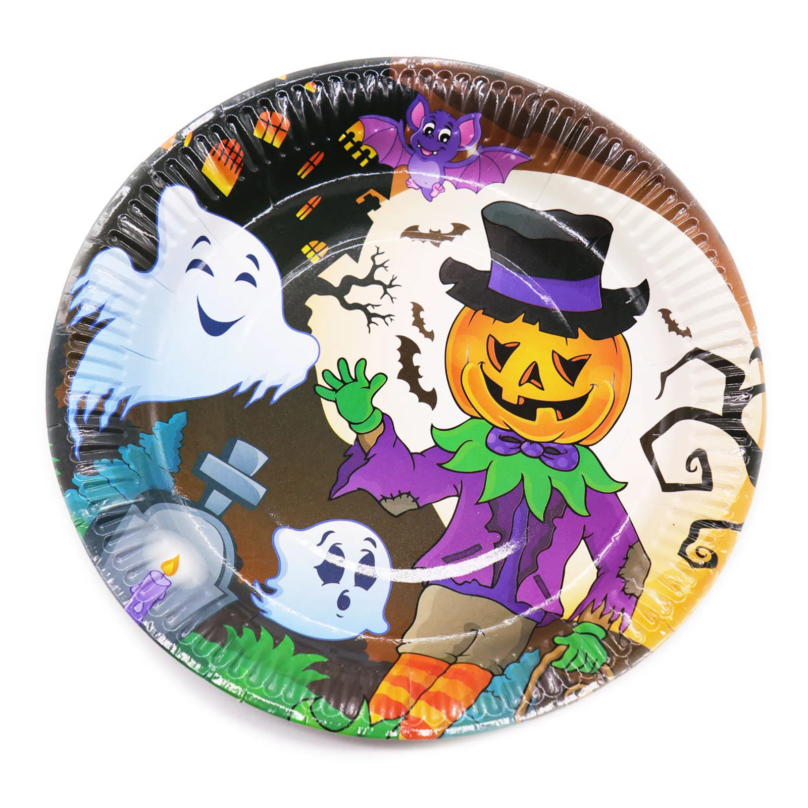 

10 Pcs Halloween Pumpkin Witch Dinner Dish Plate Party Pumpkin Disposable Paper Plate Party Witcher Pumpkin Decorative Plate