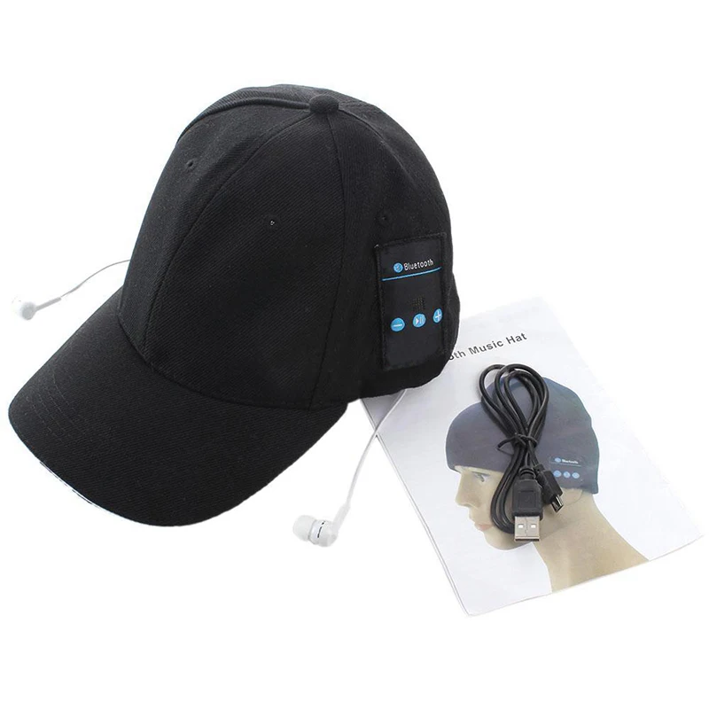 DHL fedex Bluetooth Музыкальные наушники бейсболка Sunhat с Дорожная Спортивная