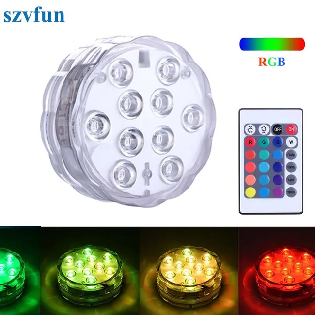 Szvfun Waterdicht Zwembad Licht Batterij Onderwater Verlichting ... Szvfun Waterdicht Zwembad Licht Batterij Onderwater Verlichting ...