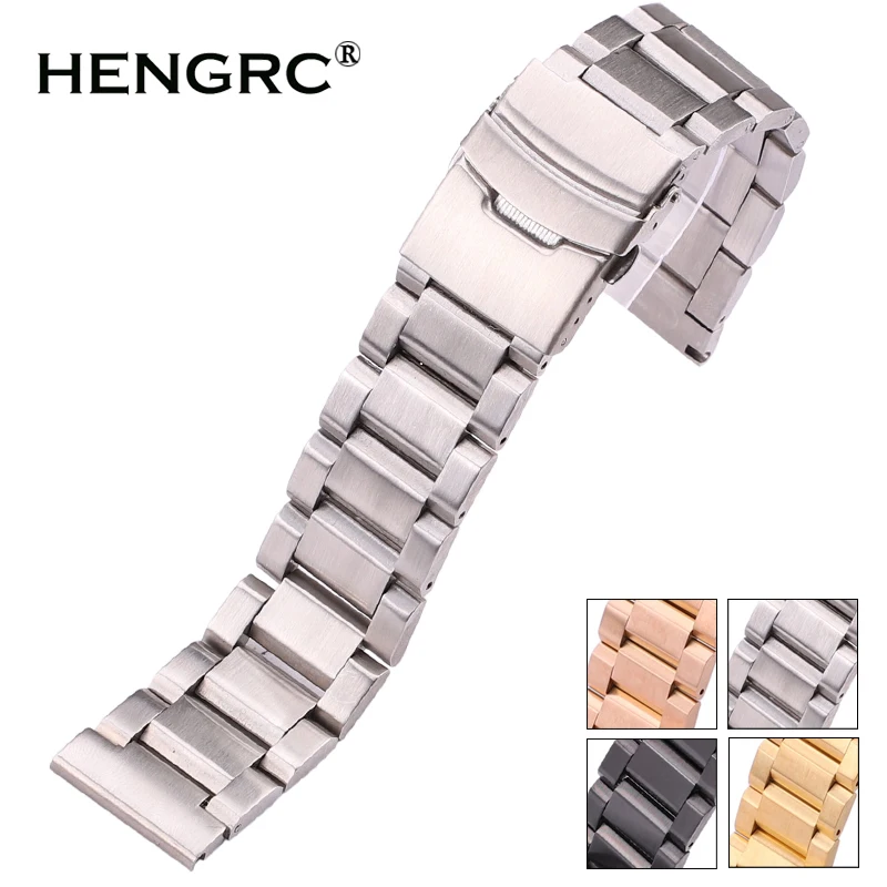 Inexpensive Luxury Stainless Steel 24 mm Watch Band Replacement 74G027_K0035648 main image 1