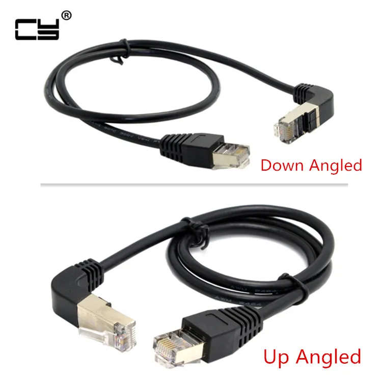 Угловой патч-корд Cat5e 8P8C STP Cat5 Cat 5e RJ45 Lan Ethernet для прямого кабеля угловой 0 5 м 1 2 3 |
