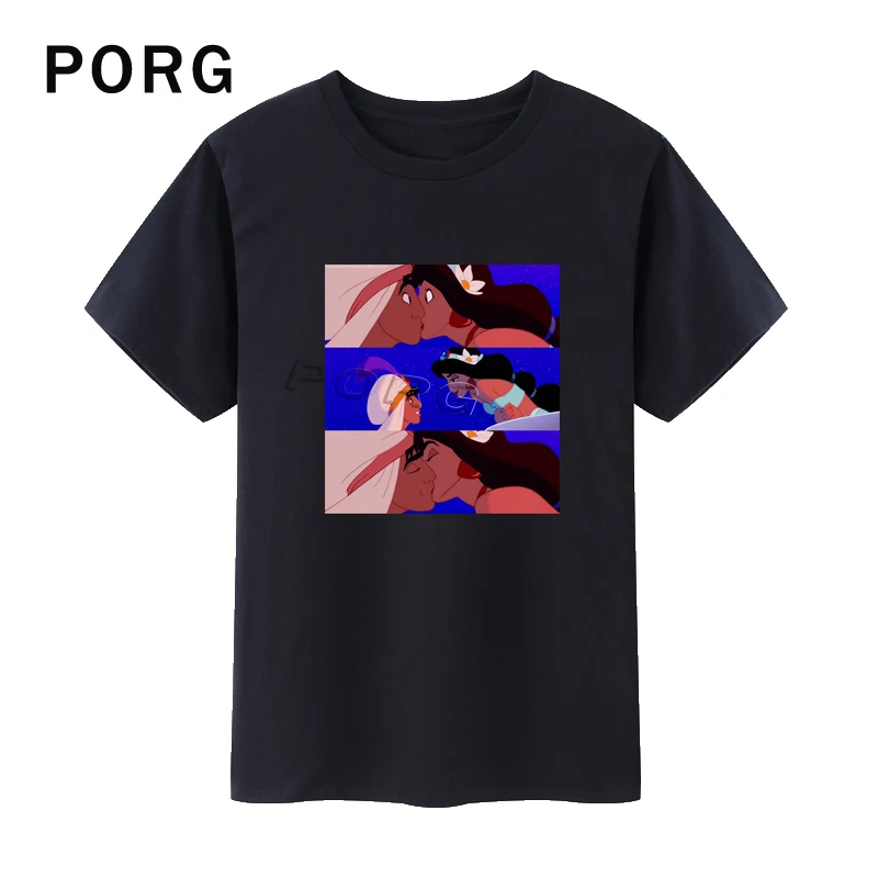 

Vintage Aladdin&Jasmin Romantic Night TShirt Women Harajuku T Shirt Gothic Aesthetic Streetwear Camisetas Verano Mujer 2019 Tops