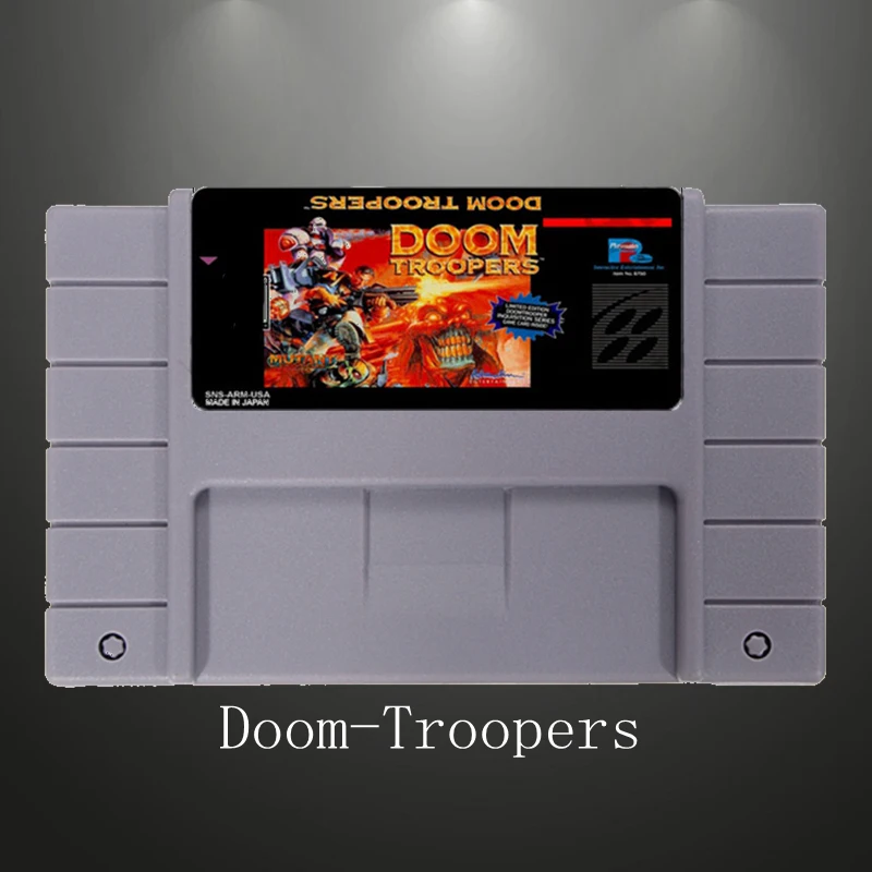 

Doom Troopers 16 Bit Gray Game Card Saved For USA NTSC Game Player