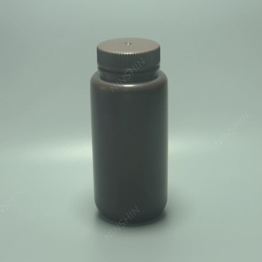 New Brown Plastic Bottole ,Wide Mouth,500ML Armber PET Reagent Bottle